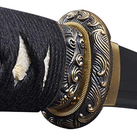 Handmade Sword - Samurai Katana Sword, Practical, Hand Forged, 1045 Carbon Steel, Heat Tempered/Clay Tempered, Full Tang, Sharp, Scabbard