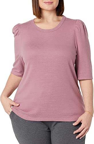 Daily Ritual Women's Cozy Knit Puff-Shoulder Top