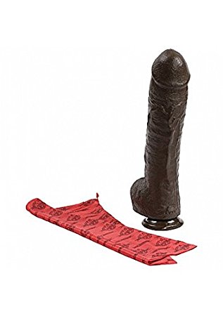 Doc Johnson Bam Realistic Cock with Suction Base, 13 inch - Flesh Black