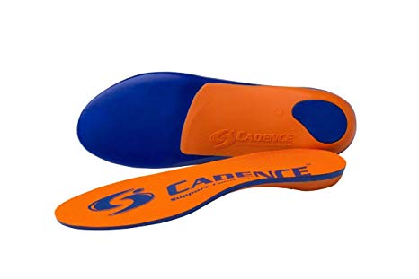 Cadence Insoles Orthotic Shoe Insoles ((I) Men 14-15, Orange)