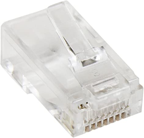 StarTech.com Cat5e RJ45 Stranded Modular Plug Connector - 50 Pkg - Bulk Cat 5e Plugs - 50x RJ45 Ends (CRJ4550PK)