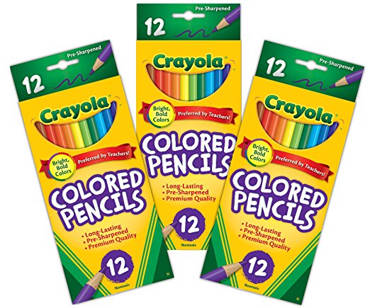 Crayola 68-4012 Colored Pencils, 12-Count, pack of 3, Assorted Colors