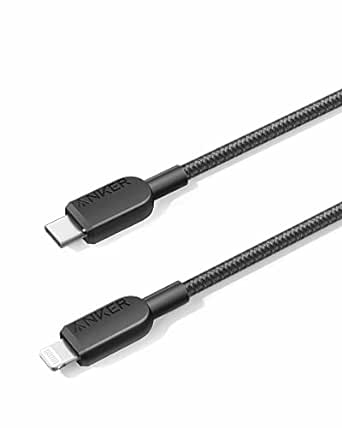 Anker USB C to Lightning Cable, 310 USB-C to Lightning Braided Cable(3ft, Black), MFi Certified, Fast Charging Cable for iPhone 14 Plus 14 14 Pro Max 13 13 Pro iPhone 12 (Charger Not Included)