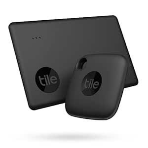 Tile Starter Pack Bluetooth Item Finder Set, 2 Pack (1 Mate, 1 Slim), Works with Alexa & Google Home, iOS & Android Compatible, Find your Keys, Wallets, Remotes & More