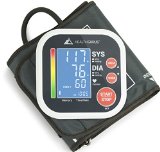 Health Gurus Professional Upper Arm Blood Pressure Monitor with Easy-to-Read Backlit LCD One-Size-Fits-All Cuff and Nylon Storage Case by Greater Goods