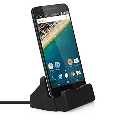 Eximtrade USB Type C Charger Dock Stand for Smartphones with USB Type C Port Huawei LG Lumia (Black)