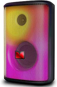 Monster Sparkle Bluetooth Speaker Loud, 80W Portable Party Speaker with Powerful Sound and Heavy Bass, Full-Screen Colorful Lights, 24H Playtime, AUX, USB Playback, Waterproof (Party Speaker)