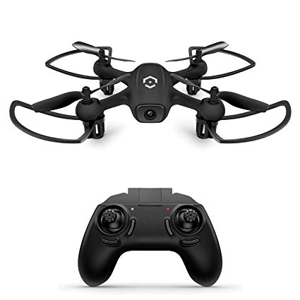 Amcrest Skylight Mini-Drone w/LED Light, Training Drone for Kids & Beginners, RC Helicopter Drone with Remote Control, Headless Mode, Altitude Hold, Stunt Flip (A3-B) Black