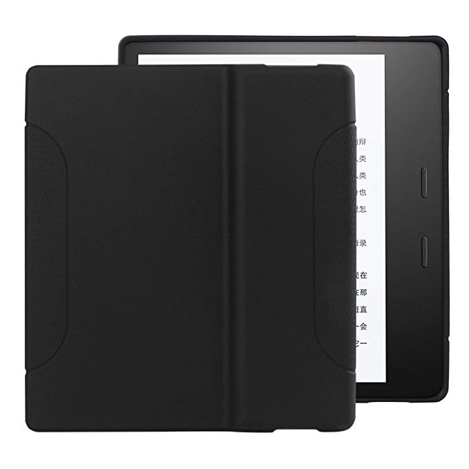 Young me Kindle Oasis Case (9th Generation, 2017 Release) - Slim Fit TPU Gel Protective Cover Case for All-New Kindle Oasis E-reader 7" (Black)