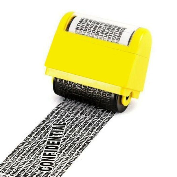 AMAZINGFORLESS - IDENTITY THEFT PREVENTION ROLLER STAMP CONFIDENTIAL DATA SECURITY PROTECTION STAMPS