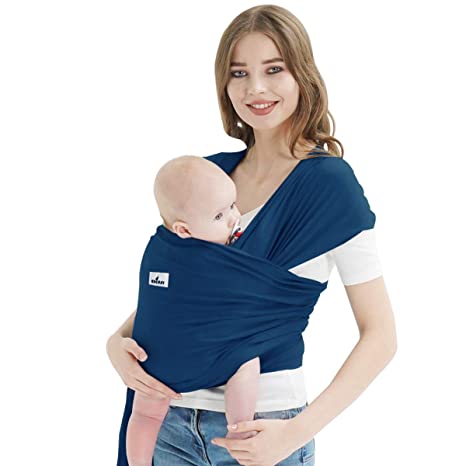 Baby Wrap Carrier Jeroray Baby Wrap,Hands Free Baby Carrier Infant Carrier,Lightweight,Breathable,Softness,Navy Blue