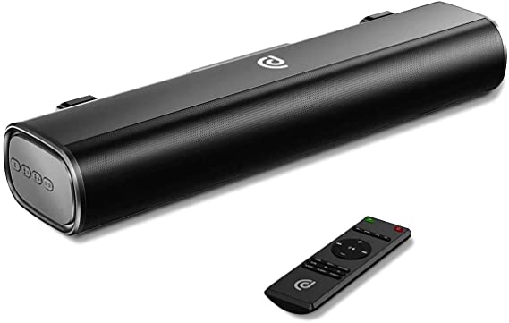 Bomaker Mini Barre de Son 50W Soundbar 16-inch avec Connection Bluetooth 5.0, Optique, AUX et USB pour TV, PC, Ordinateur, Téléphone Portable, Videoprojecteur, PS4, Xbox