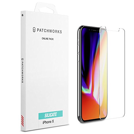 iPhone X Screen Protector, Patchworks [ITG Silicate] Glass From Japan Maximum Strength Anti-Scratch Anti-Fingerprint 9H Oleophobic Coated Tempered Glass Screen Protector for iPhone X / 10