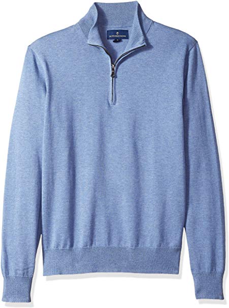 Amazon Brand - BUTTONED DOWN Men's Supima Cotton Lightweight Quarter-Zip Sweater