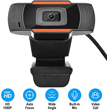 SeoJack HD 1080P Webcam with Microphone, Fast autofocus Webcam USB Computer Camera Live Streaming Web Streaming Camera for Video Calling Recording Video Conference Business Online Teaching Gaming