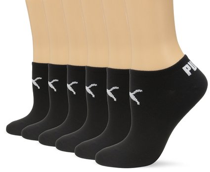 Puma Women's Non Terry No Show Low Cut Athletic Sport Sock 6-Pack