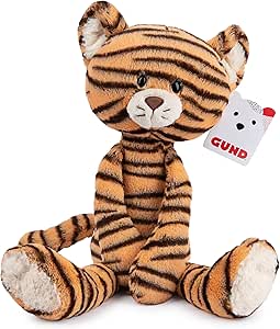 GUND Take-Along Friends, Effe Tiger Plush Stuffed Animal for Ages 1 and Up, Orange/Black, 15"