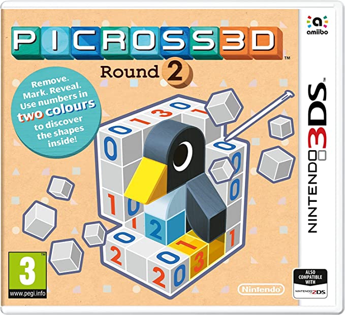 3DS Picross 3D Round 2 (Nintendo 3DS)