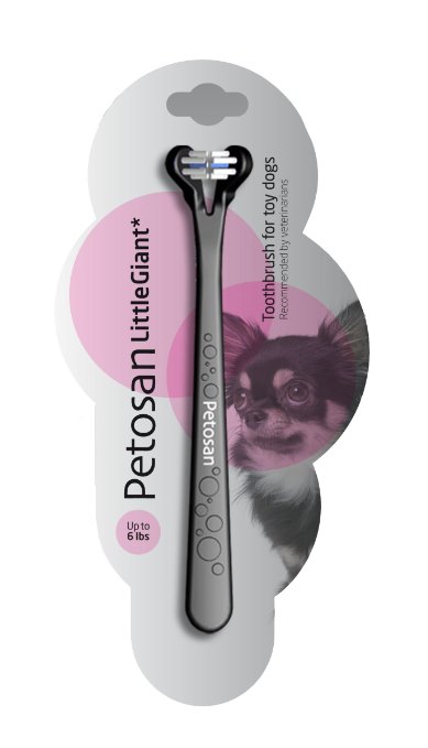 Petosan Little Giant Dog Toothbrush for Small and Toy Breeds 6 lb