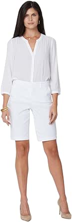 NYDJ Women's BermudaTwillShorts |Warm Weather Style & Slimming Fit