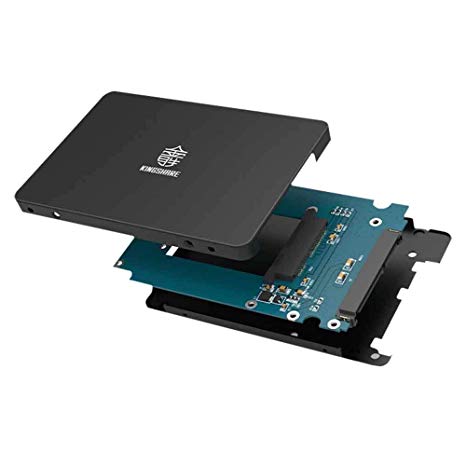 KINGSHARE mSATA SSD to 2.5-Inch SATA III Aluminum Enclosure Adapter Converter Black