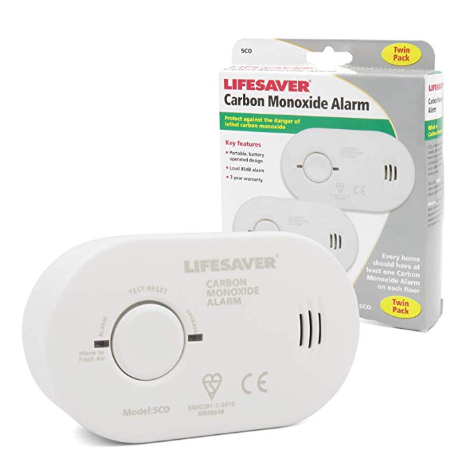 Kidde Lifesaver Carbon Monoxide Alarm 5CO Twin Pack