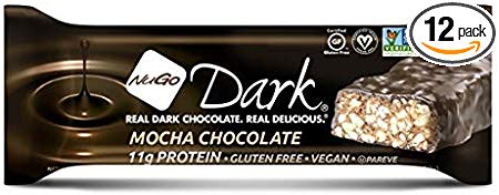 NuGo Dark Chocolate Mocha, 11g Vegan Protein, 200 Calorie, Gluten Free, 12Count
