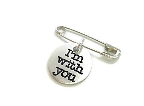 I'm With You Safety Pin, Safety Pin Accessories, Together, Loved, Unity Safety Pin, Safety Pin Movement, Safety Pin America Engraved Jewelry
