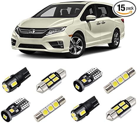 BRISHINE White Interior LED Lights Kit for Honda Odyssey 2018 2019 2020 Super Bright 6000K Interior LED Light Bulbs Package   Install Tool