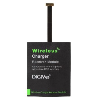 DigiYes Ultra Slim Compatible Wireless Charging Receiver Module with Micro USBwide side upwardsnarrow side downwards