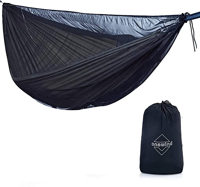 onewind Hammock Mosquito Net Bottom Entry Fits All Single & Double Camping Hammocks -Security from Bugs, Mosquitoes, No See Ums,Spiders & Pesky Bugs -Lightweight Compact Easy Setup