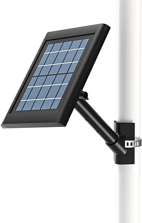 HOLACA Solar Panel Pole Mount for Ring Solar Panel, Water Pipe/Steel Tube Extension Bracket with Universal Adapter, 180° Adjustable, Compatible with Arlo/Wyze/Eufy/Wasserstein Solar Panels