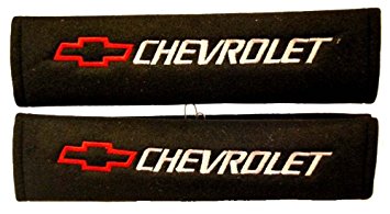 Chevrolet Seat Belt Shoulder Pad One Pair Red Logo