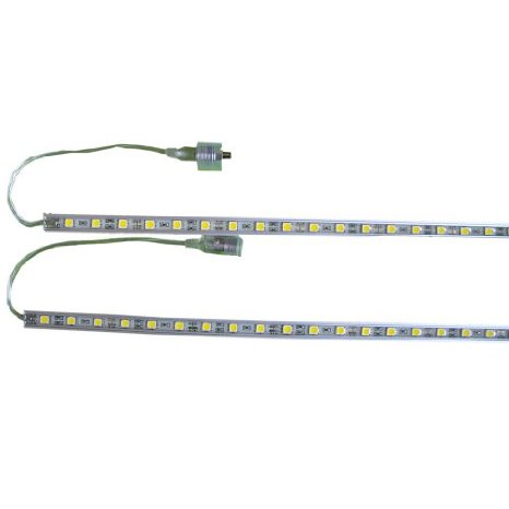 Lerway® 20Inch LED Rigid Strip Bar Light for Cabinet and Display Case (12V, 30*SMD5050, Waterproof) - Pack of 2, White