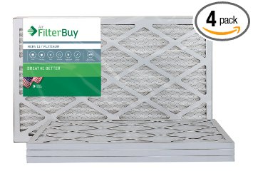 AFB Platinum MERV 13 16x20x1 Pleated AC Furnace Air Filter. Pack of 4 Filters. 100% produced in the USA.