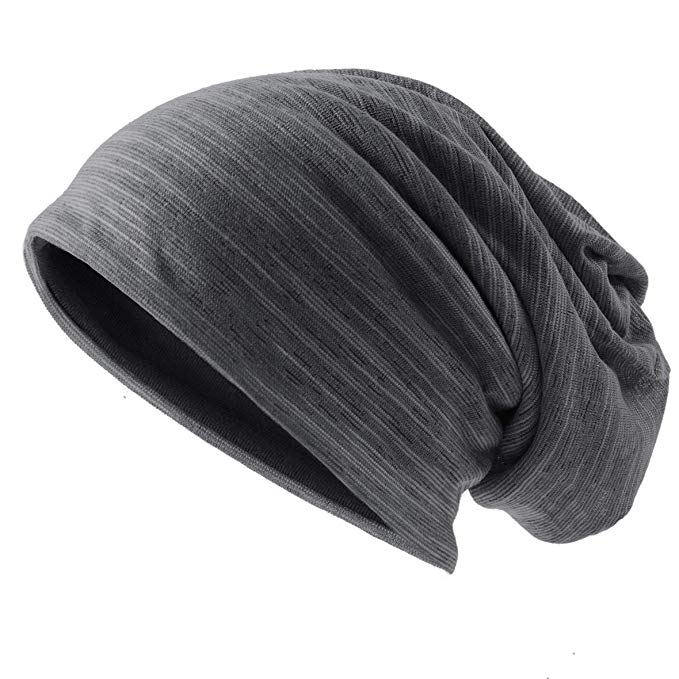 Ruphedy Mens Slouchy Beanie Skull Cap Summer Thin Baggy Oversized Knit Hat B301