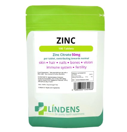 Zinc Citrate 100 x 50mg Tablets 1-a-day