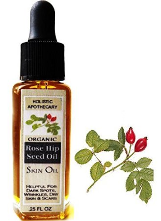 100% USDA Organic ROSEHIP Seed Oil Face Oil Helps Wrinkles, Dark Spots, Dry Skin , Scars - Moisturizing Face Oil (.25 FL OZ)