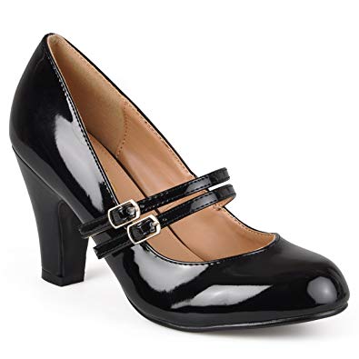 Journee Collection Womens Mary Jane Faux Leather Pumps
