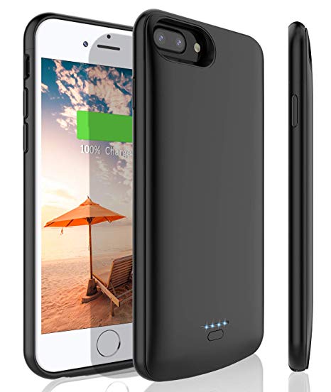 Stoon iPhone 6s/6/7/8 Battery Case, 4000mAh Detachable Charger Case Extended Battery Protective Charging Case for iPhone 8/7/6s/6 (4.7 Inch)(Deep Black)