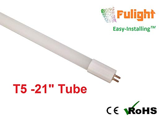 Fulight Easy-Installing ¤ F13T5/WW LED Tube Light - 21" Inch 6W (13W Equivalent), Warm White 3000K, Double-End Powered, Frosted Cover- 110/120VAC