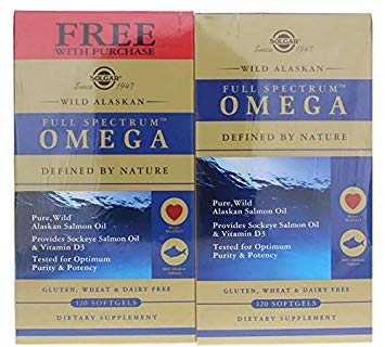 Solgar - Wild Alaskan Full Spectrum Omega Softgels Twinpack (2x120 Sgels) - 240Sgels