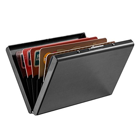 RFID Blocking Credit Card Holder , Aibesser Stainless Steel card holder case for Credit cards business cards and more