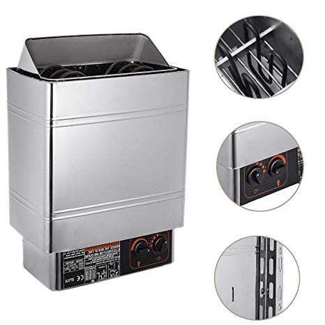 VEVOR Sauna Heater 6KW Dry Steam Bath Sauna Heater Stove 220V-240V with Internal Controller Electric Sauna Stove for Max.317.8 Cubic Feet Home Hotel Sauna Room Spa Shower Bath Sauna