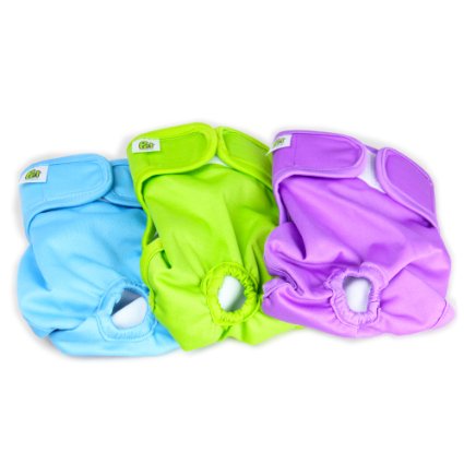 Luxury Reusable Dog Diapers (3-Pack) - Durable Dog Wraps for Male and Female Pets by Pet Magasin