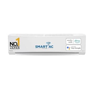 Panasonic 1.5 Ton 5 Star Wi-Fi Inverter Smart Split AC (Copper Condenser, 7in1 Convertible, True AI, 4 Way Swing, PM 0.1 Filter, CS/CU-NU18ZKY5WA, 2024 Model, White)