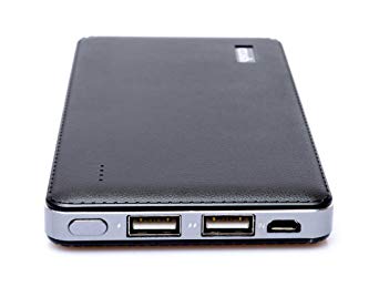 Coosh Elite Series Faux Leather 10000mAh Portable Charger External Battery Power Bank