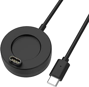 MoKo Chargeur de Montre Compatible avec Garmin Fenix 7X Pro/7X/7S Pro/7S/7 Pro/7/6S/6X/6/5S/5X Plus/5X/5 Plus/5/Forerunner 965, Socle de Charge Magnétique avec Câble USB-C de 3,3 Pieds/1 M, Noir