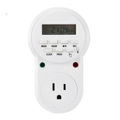 ZEEFO 7 Days Programmable Plug-in Digital Timer Switch Controllers Smart Socket Plug Wall Electrical Home Plug In Switch 3-prong Outlet For Home Light and all Household Appliances (Easier to Setting)