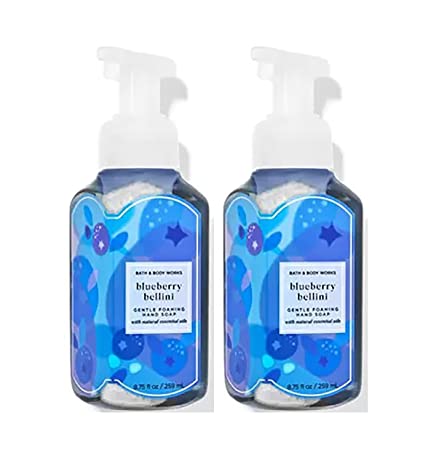 Bath and Body Works Blueberry Bellini Gentle Foaming Hand Soap, 2-Pack 8.75 Ounce (Blueberry Bellini)